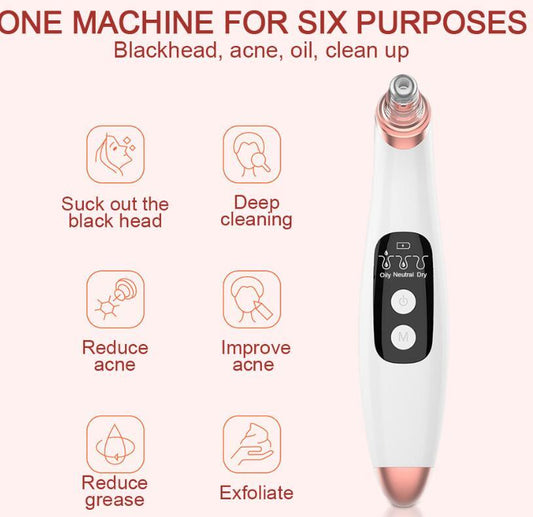 USB Electric Blackhead Remover – Visual Pore Cleaner with LED Display