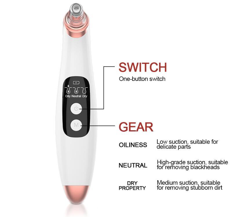 USB Electric Blackhead Remover – Visual Pore Cleaner with LED Display