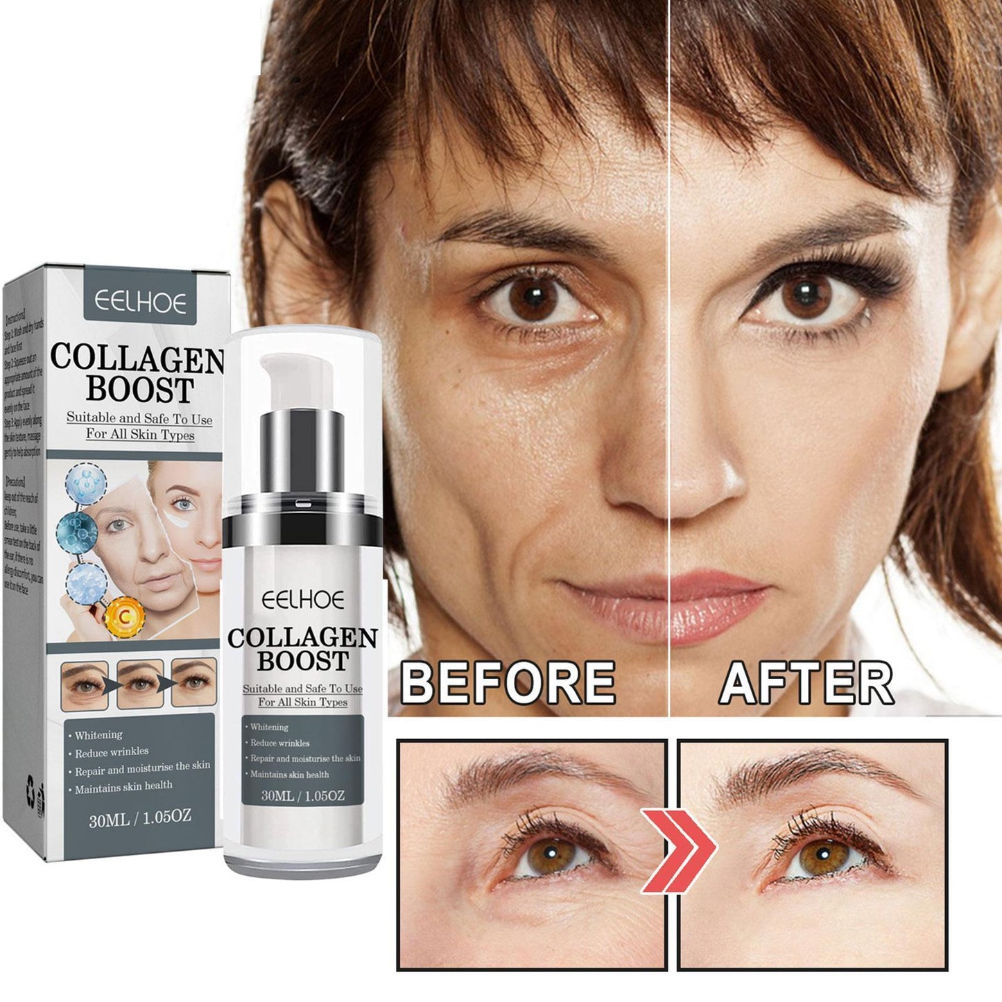 Collagen Anti-Wrinkle Cream – Skin Tightening, Whitening & Hydrating Face