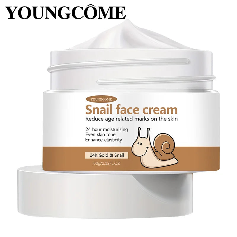 Korean Snail Essence Cream | Collagen & Hyaluronic Acid Skin Moisturizer