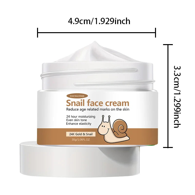 Korean Snail Essence Cream | Collagen & Hyaluronic Acid Skin Moisturizer