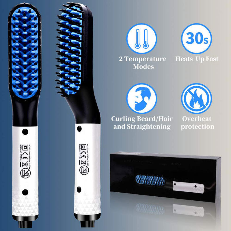 Multifunctional Hair Straightener Comb – Beard & Hair Styling Brush for Men