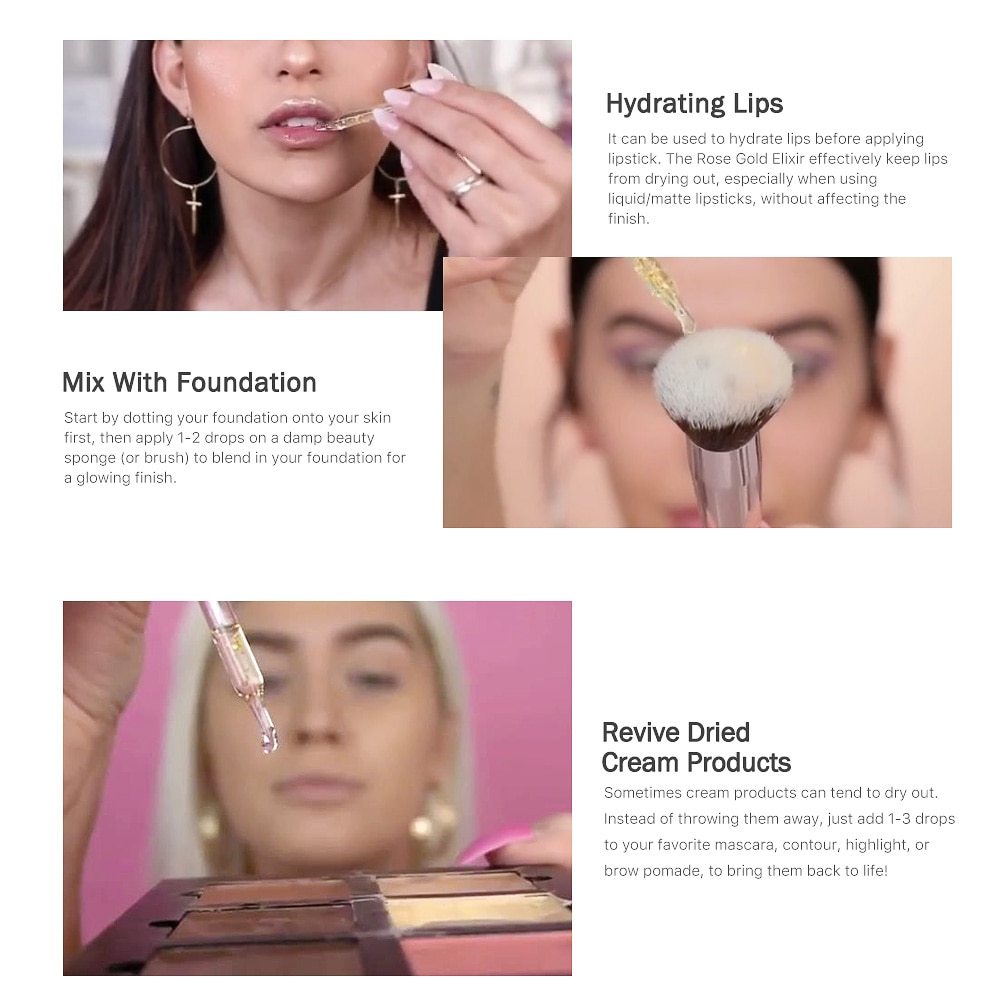 24K Rose Gold Elixir | Hydrating Face Oil & Anti-Aging Primer