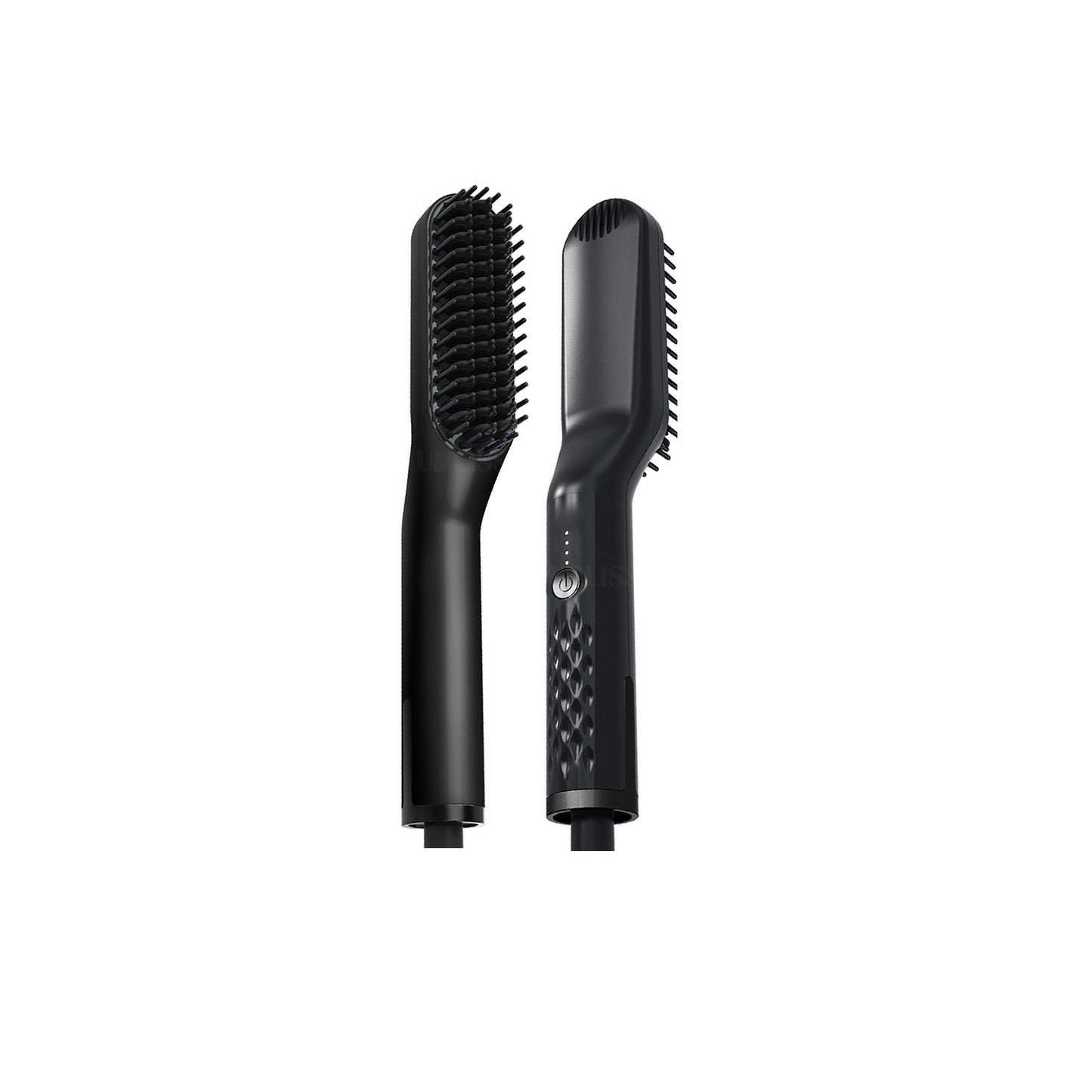2-in-1 Hair Styling Comb – Tourmaline Ceramic Hair Straightener & Curler for Wet & Dry Hair