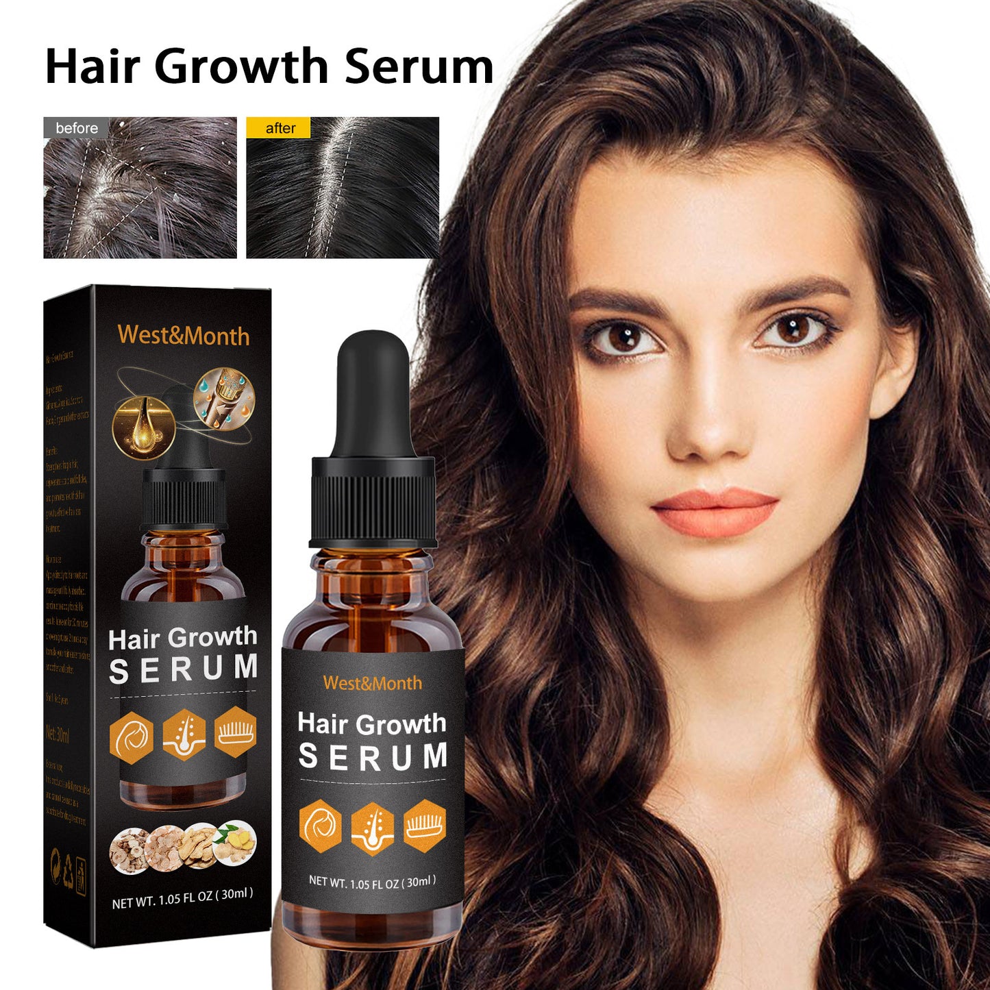 Hair Oil – Hair Growth & Repair Essential Oil with Ginseng & Ginger