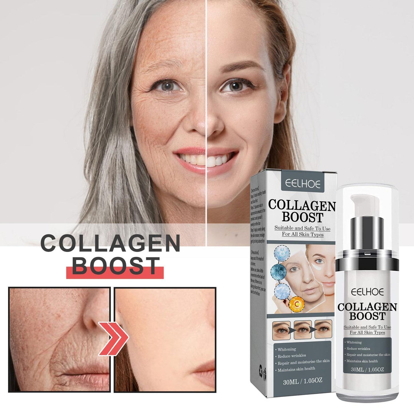 Collagen Anti-Wrinkle Cream – Skin Tightening, Whitening & Hydrating Face