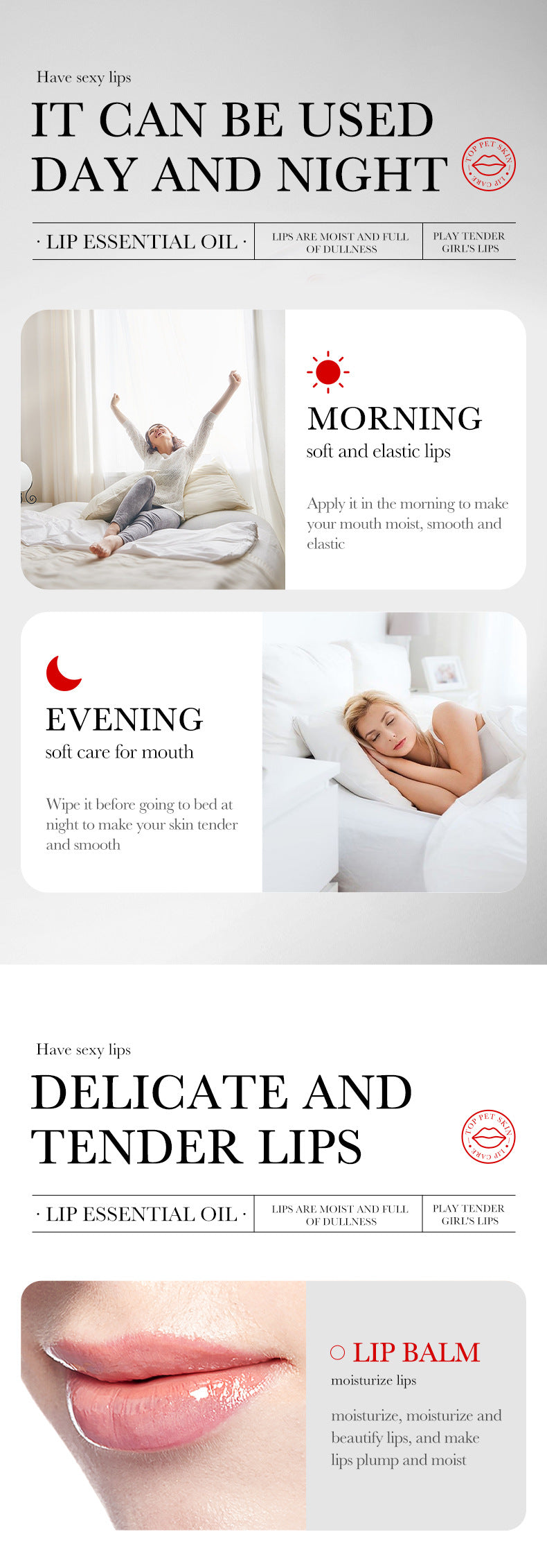 Lip Booster Plumping Serum Oil with Hyaluronic Acid – Moisturizing Oil