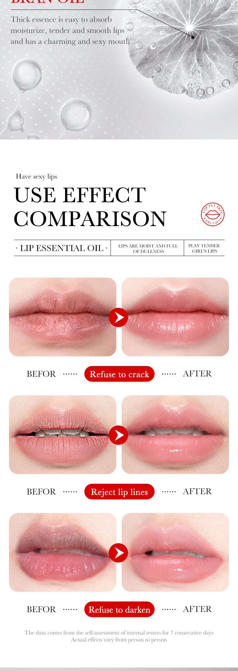 Lip Booster Plumping Serum Oil with Hyaluronic Acid – Moisturizing Oil