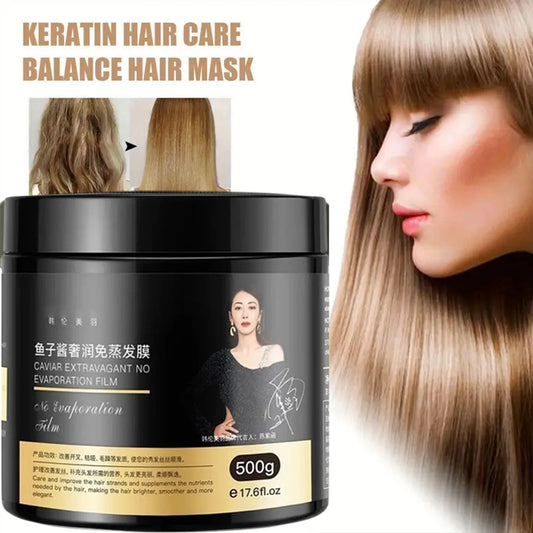 Keratin Hair Mask, Deep Repair Treatment for Dry, Damaged, Frizzy Hair
