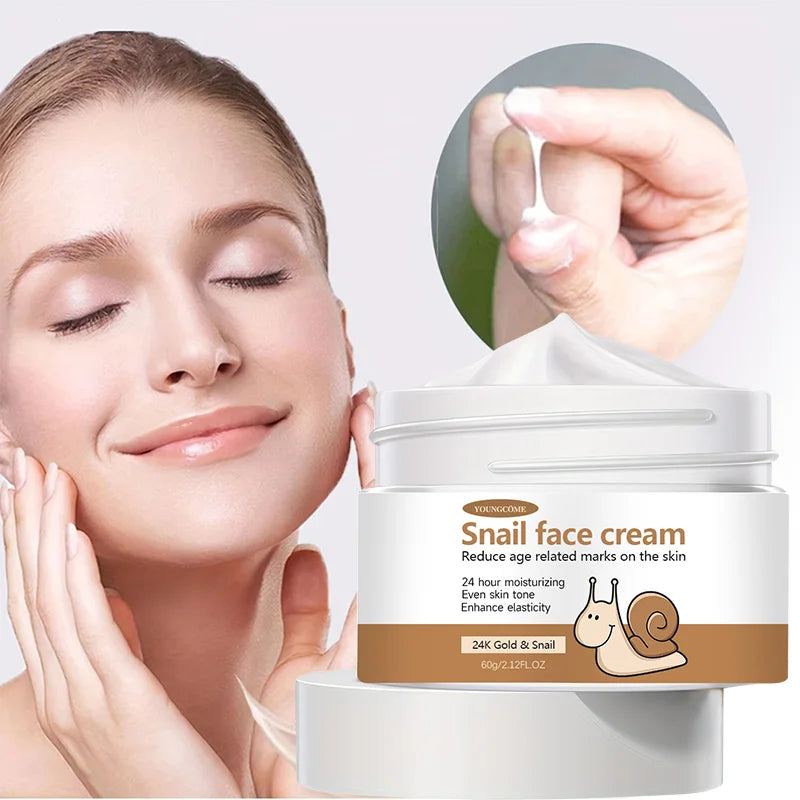 Korean Snail Essence Cream | Collagen & Hyaluronic Acid Skin Moisturizer