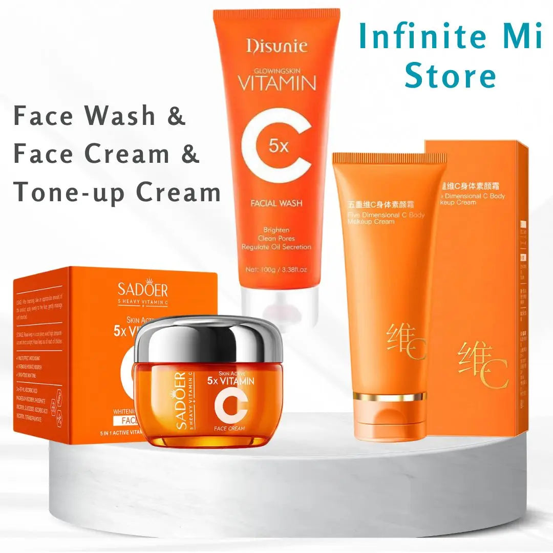 Vitamin C Skincare Set – Cleanse, Hydrate & Glow Naturally