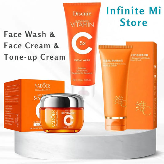 Vitamin C Skincare Set – Cleanse, Hydrate & Glow Naturally