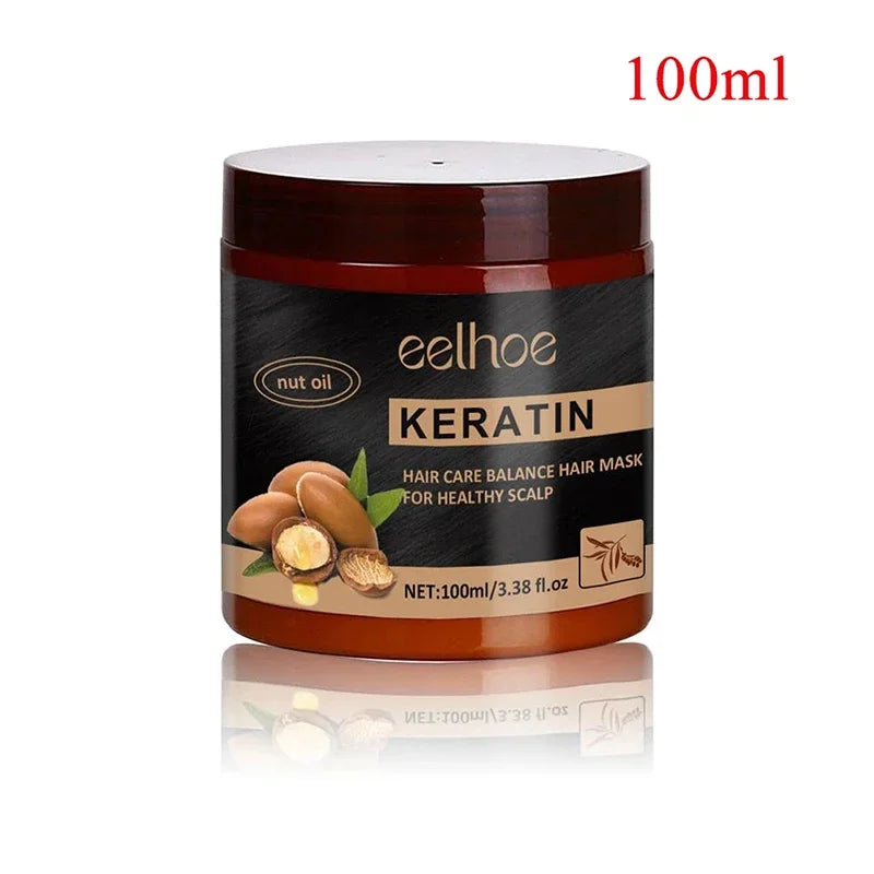 Keratin Hair Mask, Deep Repair Treatment for Dry, Damaged, Frizzy Hair