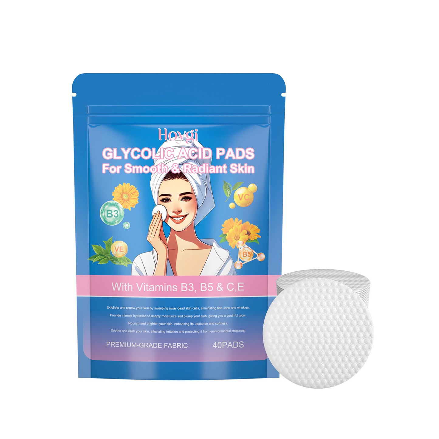Glycolic Acid Skin Rejuvenation Cotton Cloth Deep Cleansing Of Facial Skin