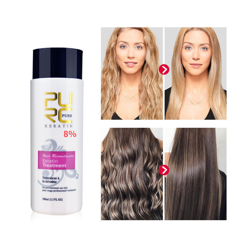 PURC Brazilian Keratin Hair Treatment – Straightening Kit with Shampoo